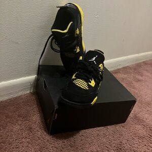 Air Jordan Black and Yellow Sneakers
